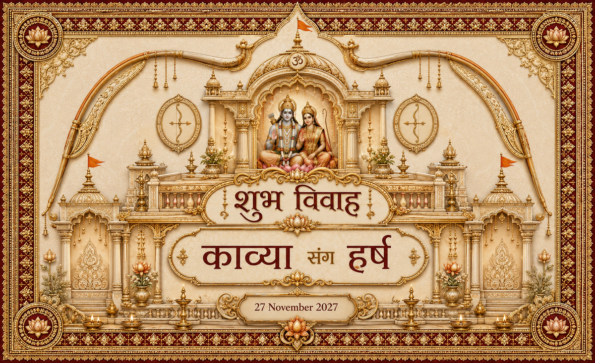 AP-004-12 Ram Sita Sacred Bow Palace Personalized Antarpat