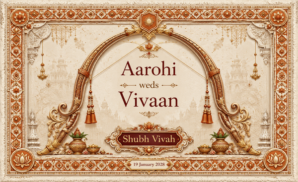 AP-004-4 Ram Sita Sacred Bow Ceremony Personalized Antarpat