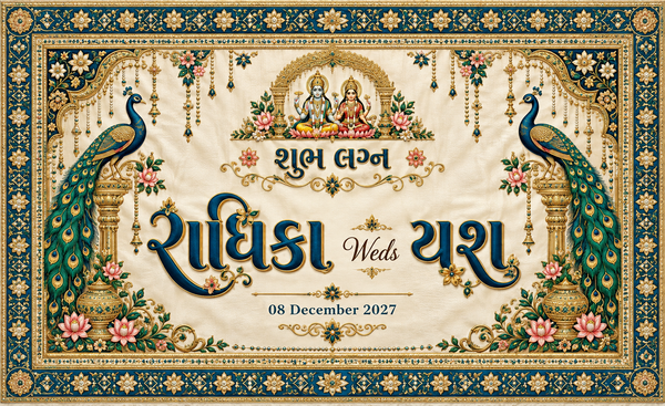 AP-005-8 Lakshmi Narayan peacock personalized wedding Antarpat
