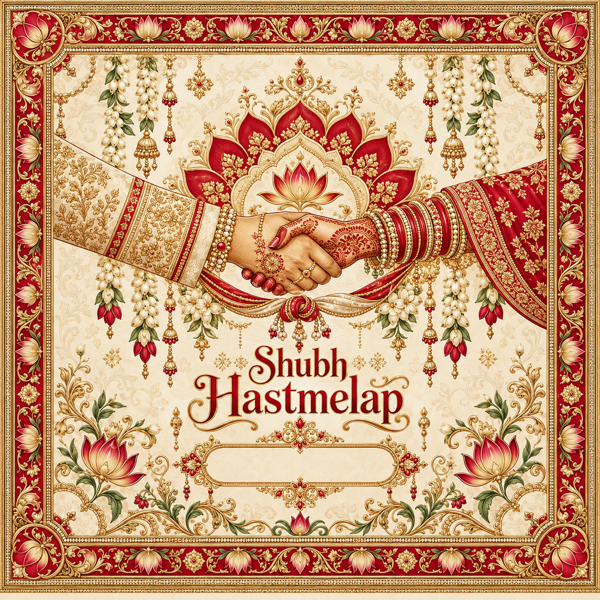 RUM-001-02 Royal Hastmelap Sacred Hands Lotus Wedding Rumal original textile print artwork