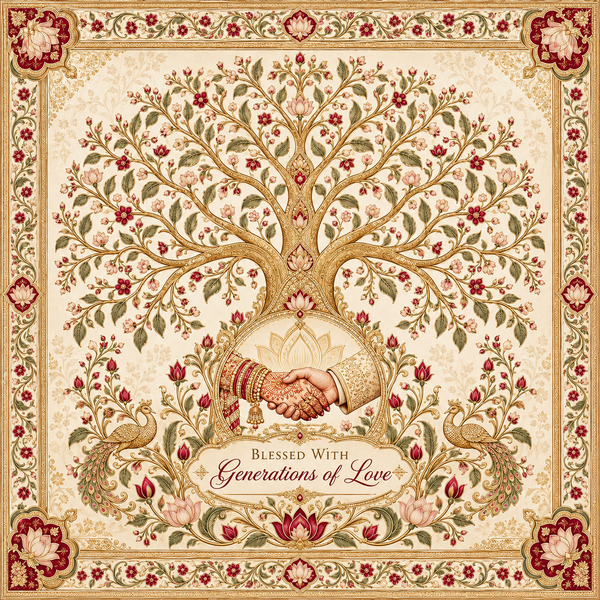RUM-009-05 Blessed with Generations of Love 20 x 20 inch square flat print design artwork
