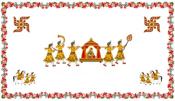 Traditional Devotional Wedding Antarpat with Sacred Motif Design (SE-AP-64)