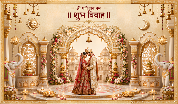 Classic Royal Shubh Vivah Antarpat with Mandap Decoration (SE-AP-74)